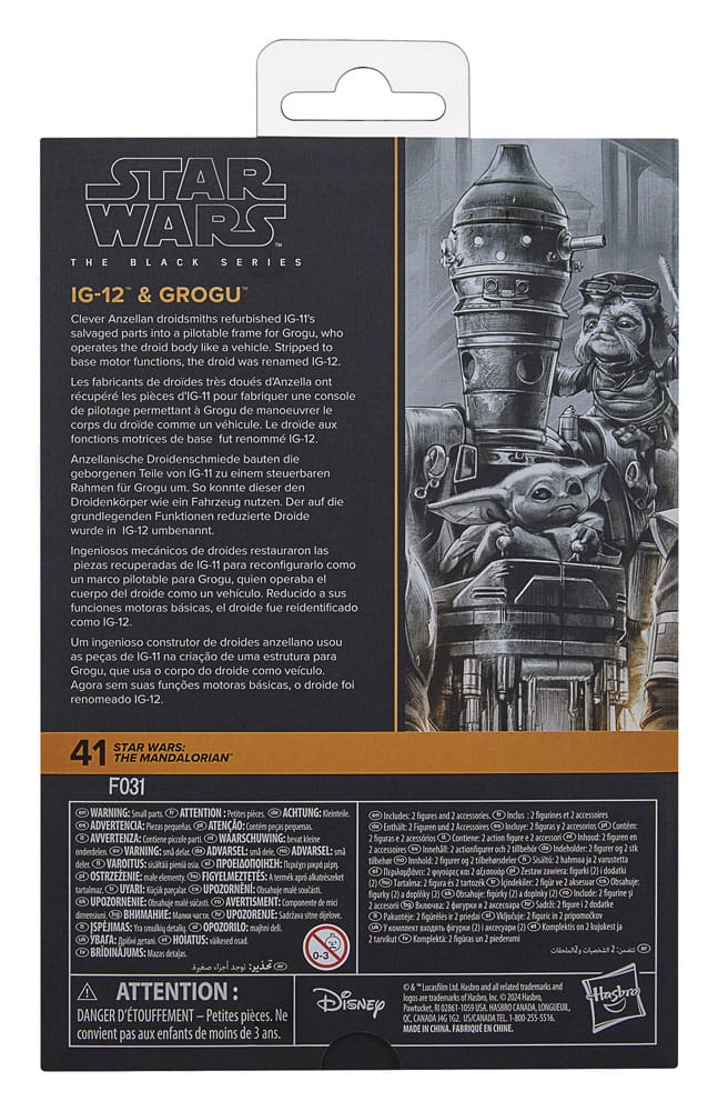 Boîte du pack 2 figurines Star Wars Black Series IG-12 Grogu