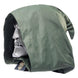 Casque Doctor Doom avec capuche en tissu verte, vue de dos