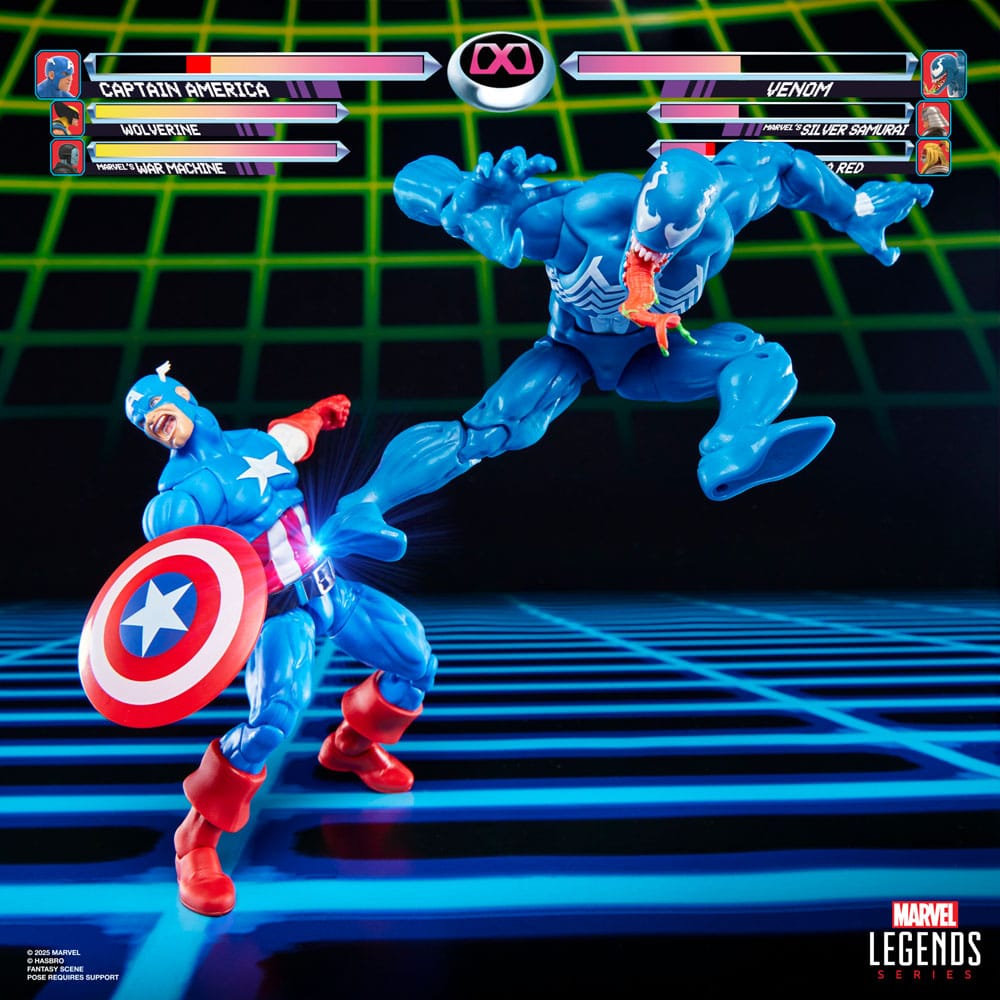 Détail des figurines Captain America et Venom Hasbro