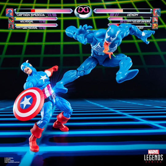 Détail des figurines Captain America et Venom Hasbro