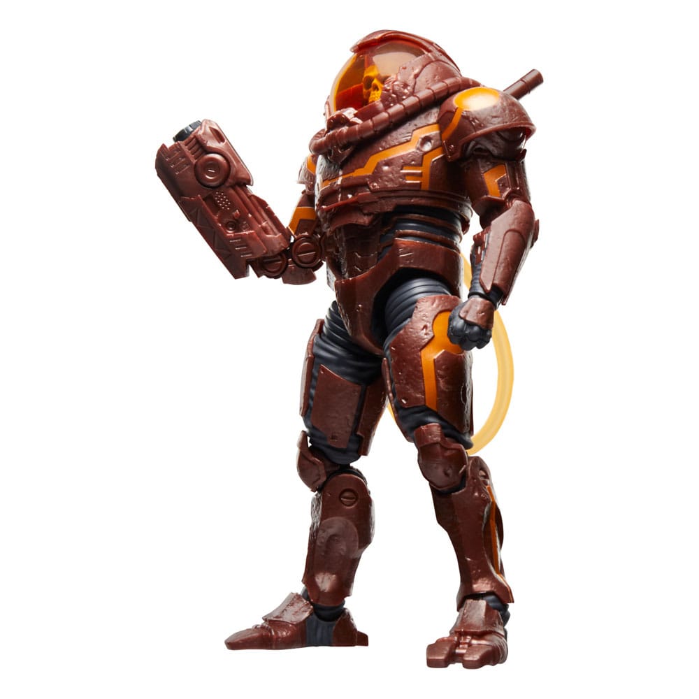 Gros plan sur les pieds et jambes articulées de Marvel's Husk