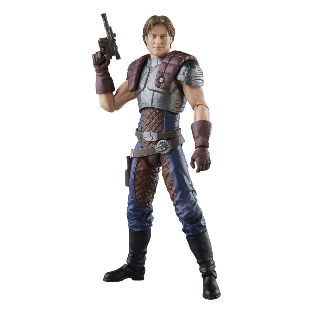 Figurine Star Wars Black Series Dash Rendar 15 cm, vue de face avec blaster.