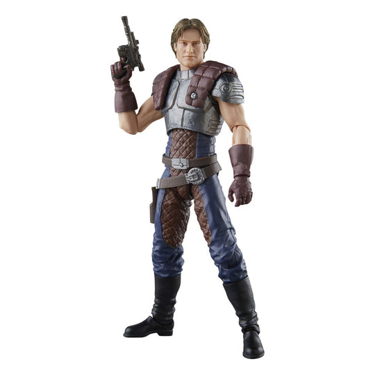 Figurine Star Wars Black Series Dash Rendar 15 cm, vue de face avec blaster.