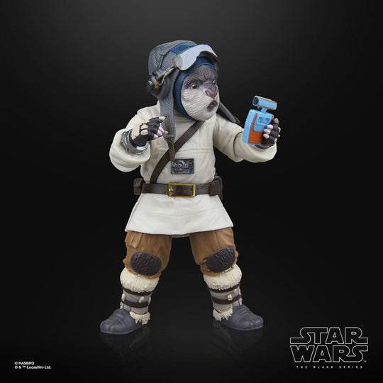 Figurine Bazil (Jedi Order Tracker) avec son arme, prête à l'action