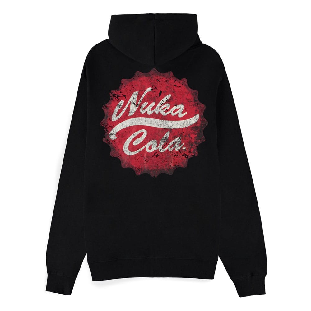 Hoodie Fallout Nuka-Cola officiel Difuzed, vue de face, couleur rouge et blanc
