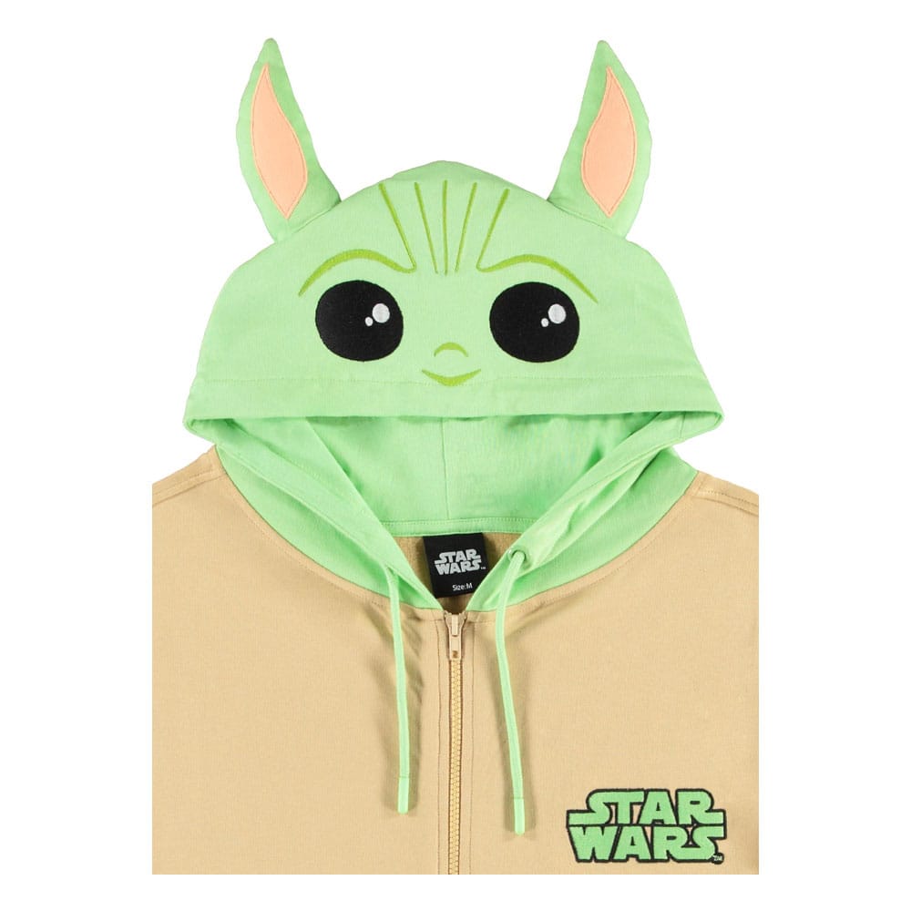 Détail du motif Grogu sur le sweater à capuche Star Wars