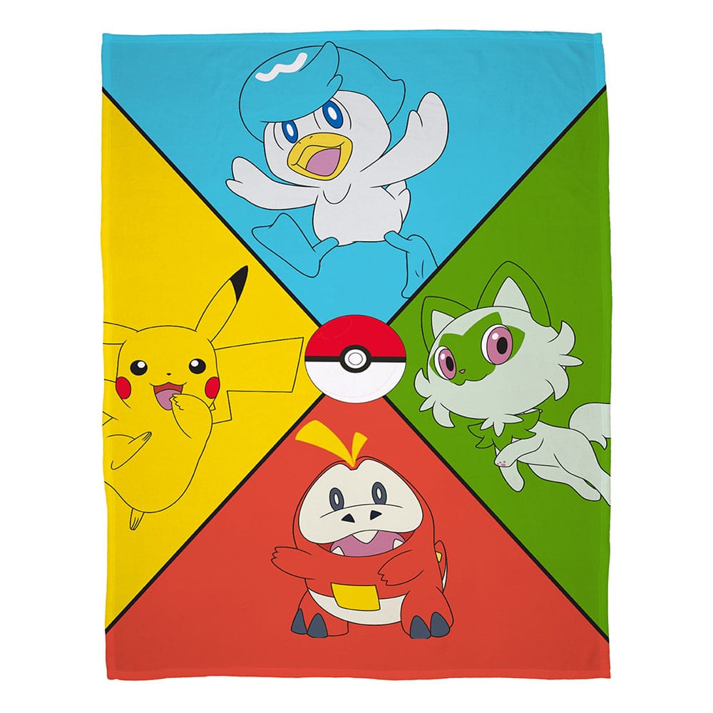 Literie Pokémon 4 Couleurs Herding 130x170 cm avec Pikachu et ses amis