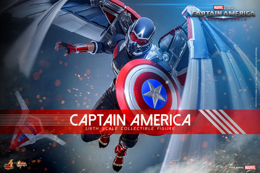Captain America 1/6 Hot Toys avec bouclier emblématique