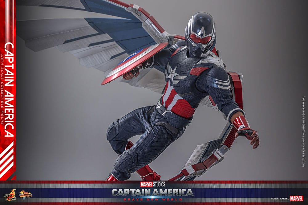 Vue d'ensemble de la figurine Captain America 1/6 Hot Toys