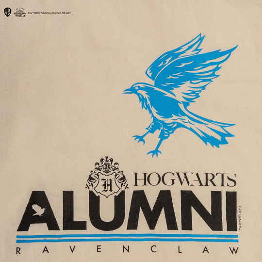 Texture du coton et finitions du sac shopping Harry Potter Ravenclaw.