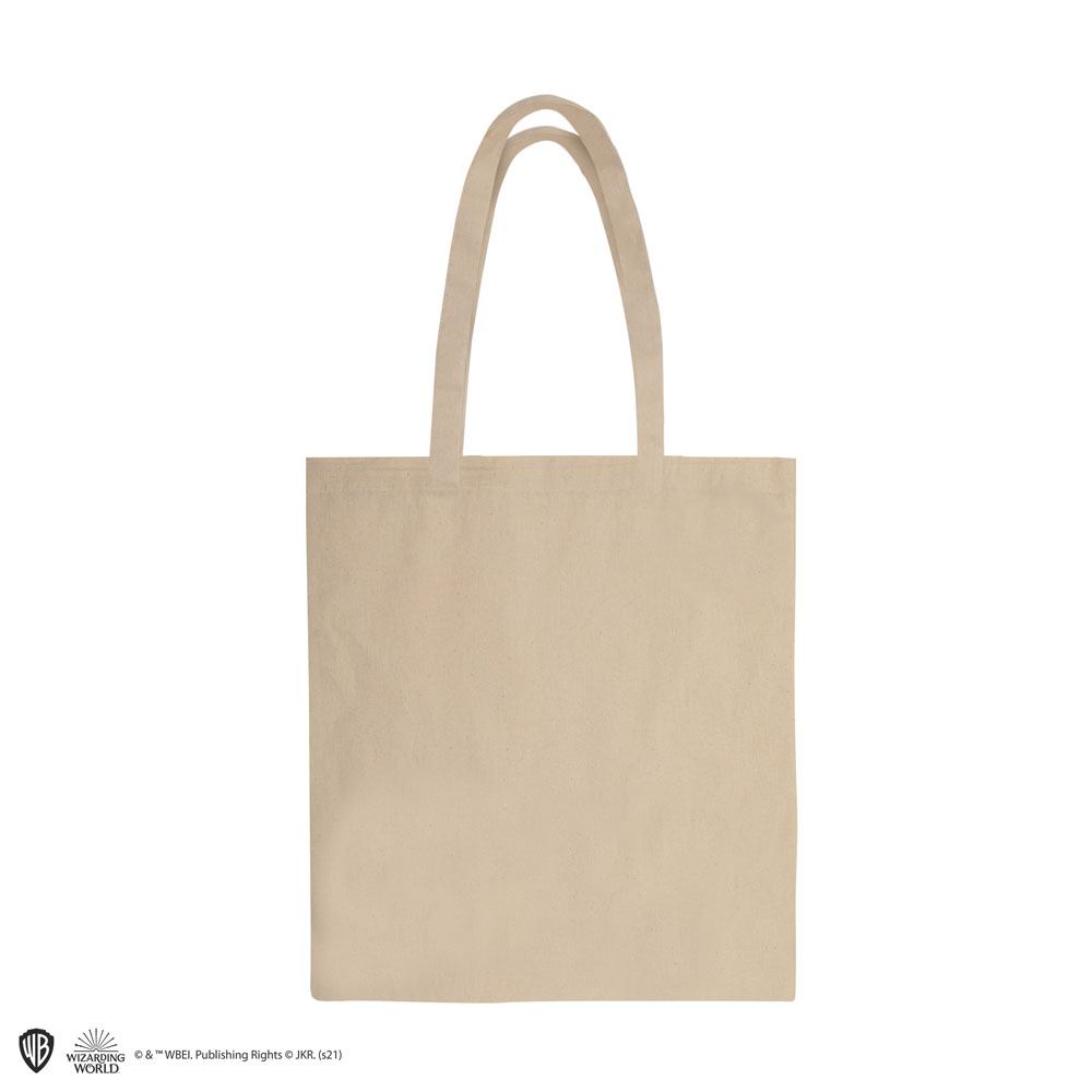 Sac shopping Harry Potter Alumni Hufflepuff plié, montrant sa compacité