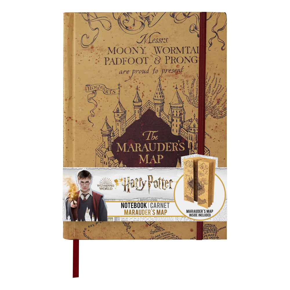 Carnet Harry Potter A5 Carte du Maraudeur Cinereplicas, vue de face