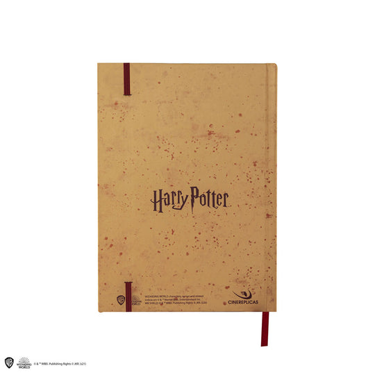 Vue latérale du carnet Harry Potter A5, montrant son épaisseur