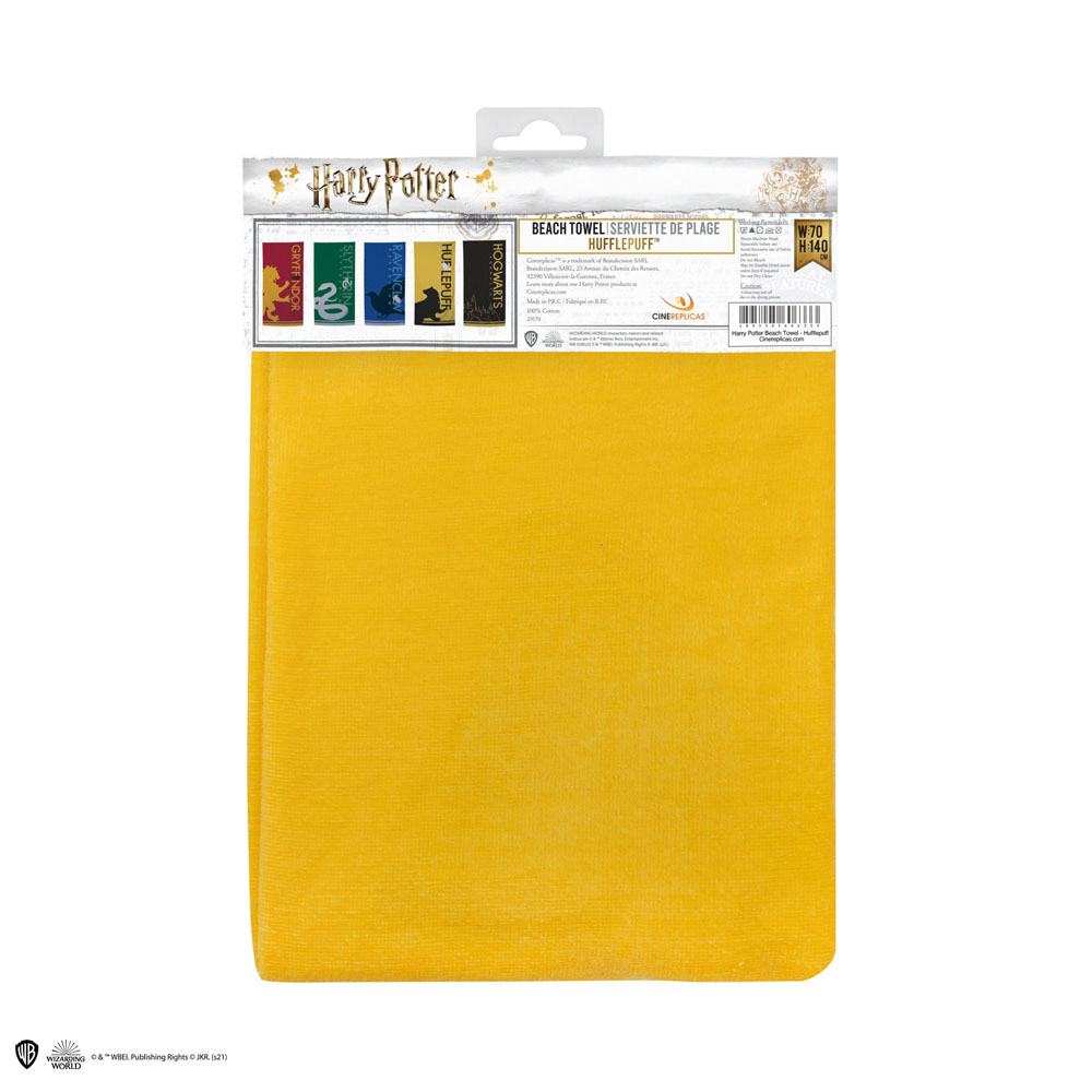 Serviette de bain Harry Potter Hufflepuff dans un environnement de salle de bain