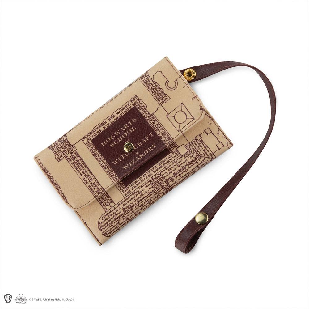 Ensemble sac et pochette Harry Potter Marauder's Map posé sur une surface