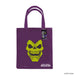 Détail du design Skeletor Face et du logo Maîtres de l'univers sur le sac