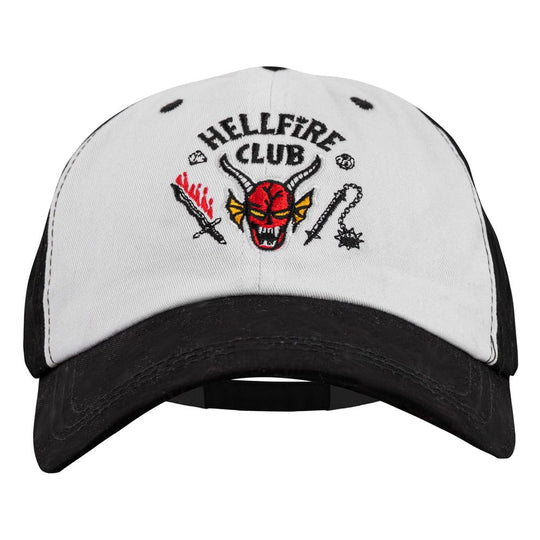 Casquette Hellfire Club Stranger Things de face avec logo rouge