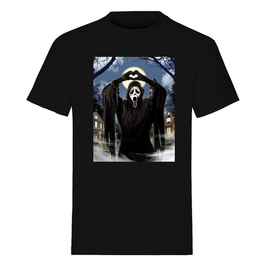 T-shirt Scream Ghost Face Hearts XL Indiego, motif cœurs, licence officielle