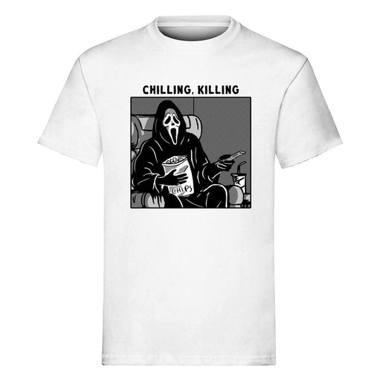 T-shirt Scream Ghost Face Chilling Killing officiel Indiego