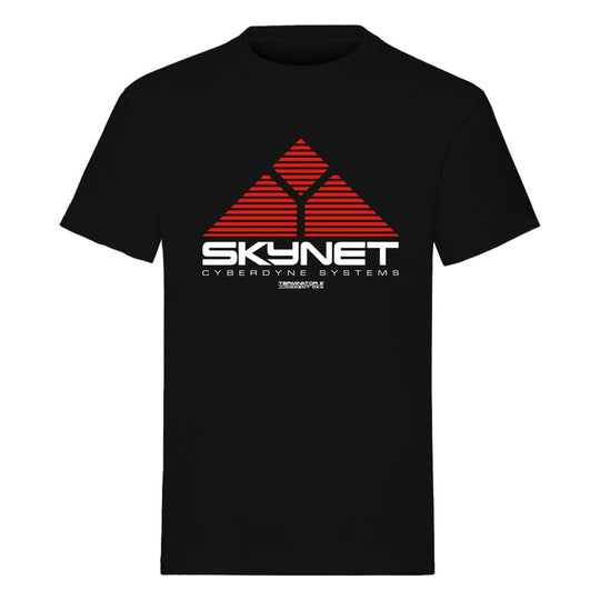 T-shirt Terminator 2 Skynet Logo officiel Indiego taille M sur fond uni