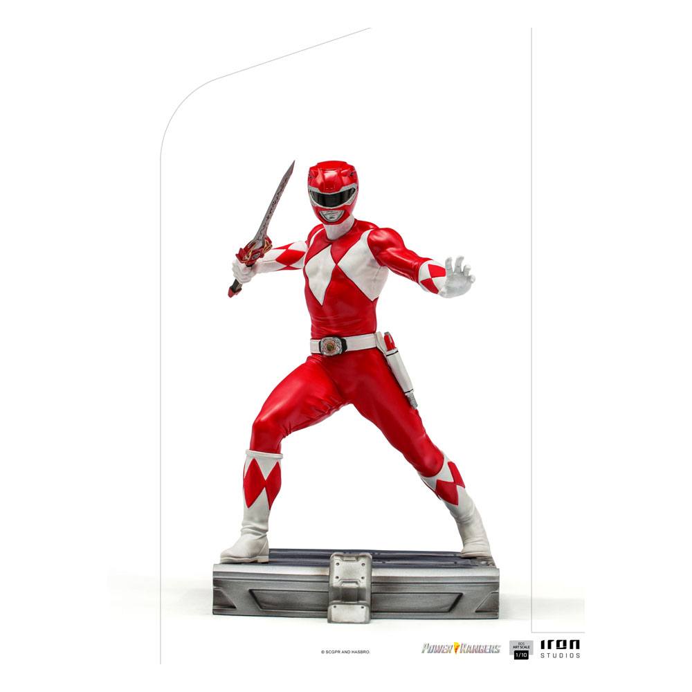Statuette Power Rangers Red Ranger Iron Studios vue de face