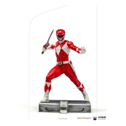 Statuette Power Rangers Red Ranger Iron Studios vue de face