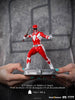 Statuette Red Ranger Iron Studios, angle de vue artistique