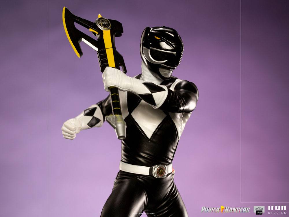 Emballage de la statuette Power Rangers Black Ranger Iron Studios