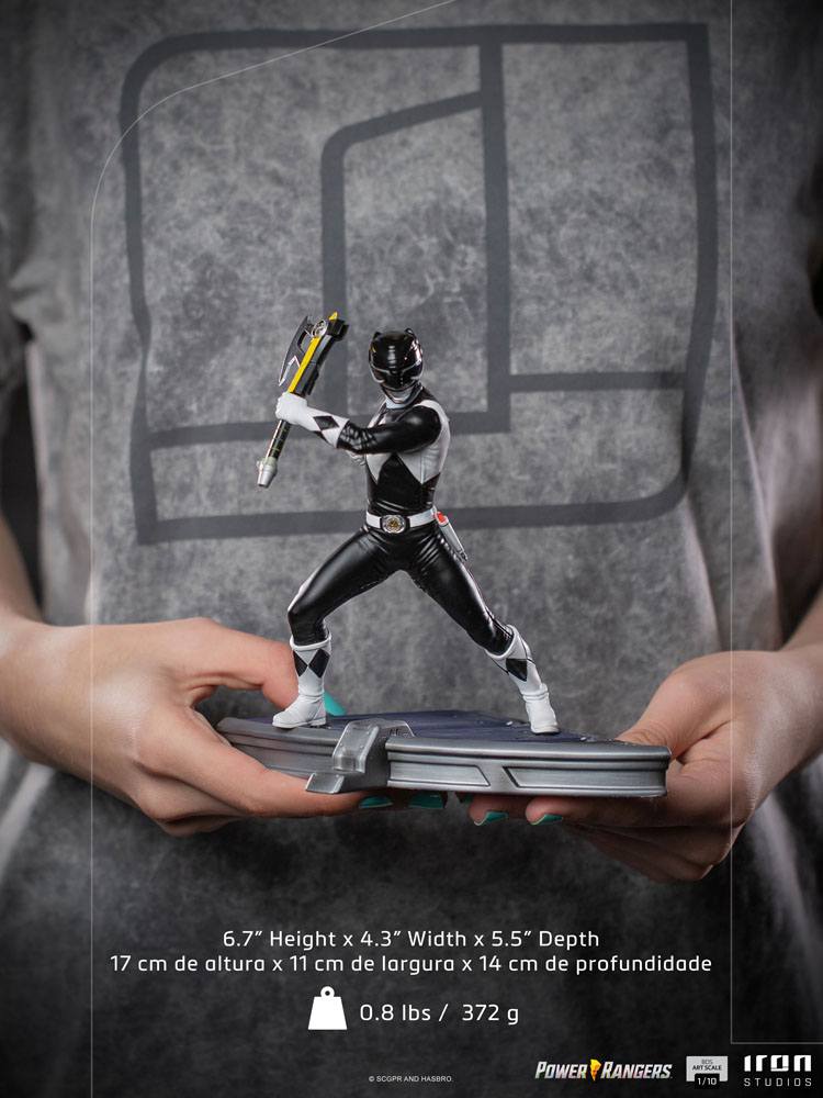 Statuette Iron Studios Black Ranger avec socle