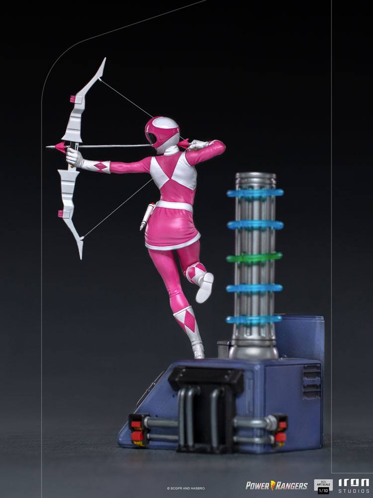 Statuette Pink Ranger Power Rangers en pose dynamique
