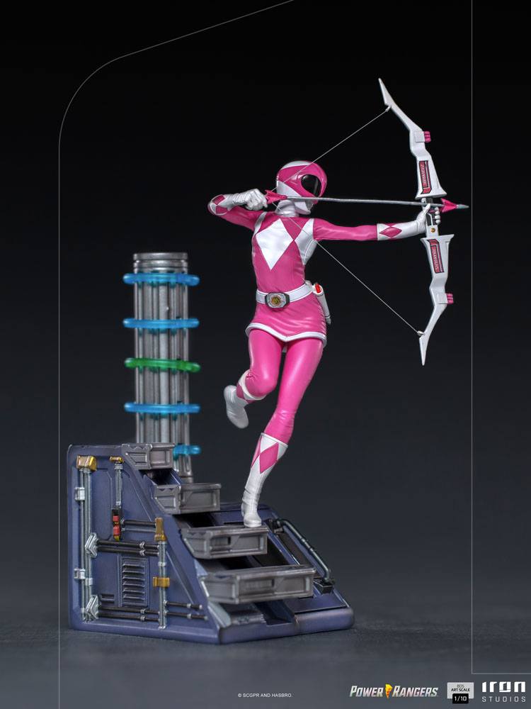 Vue latérale de la statuette Pink Ranger 1/10 BDS Art Scale