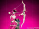 Vue arrière de la statuette Pink Ranger Iron Studios