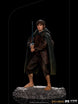 Vue latérale de la statuette Frodo avec son épée Dard