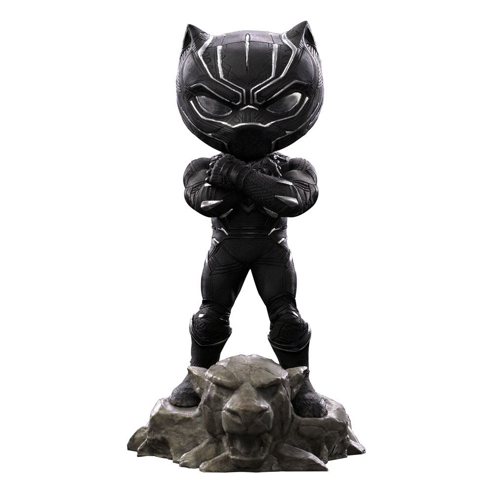 Figurine Black Panther Mini Co. Iron Studios, vue de face détaillée