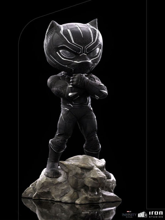 Vue arrière de la figurine Black Panther Iron Studios Mini Co.