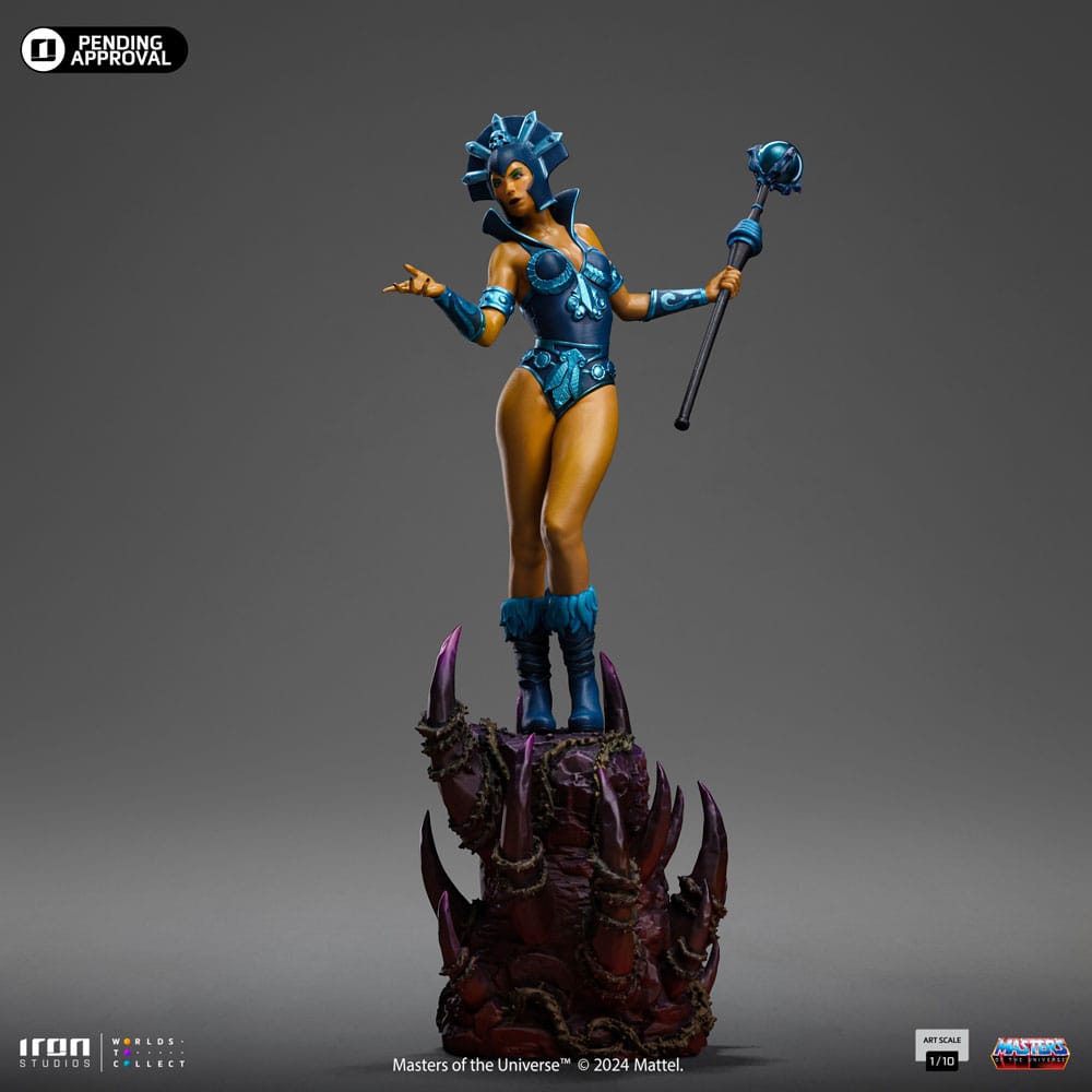 Evil-Lyn MOTU 1/10 Art Scale, détails du visage et du sceptre