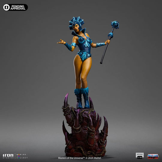 Evil-Lyn MOTU 1/10 Art Scale, détails du visage et du sceptre