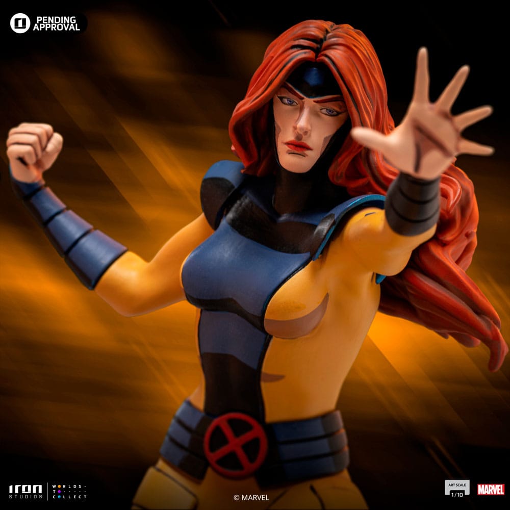 Emballage officiel de la statuette Jean Grey Iron Studios