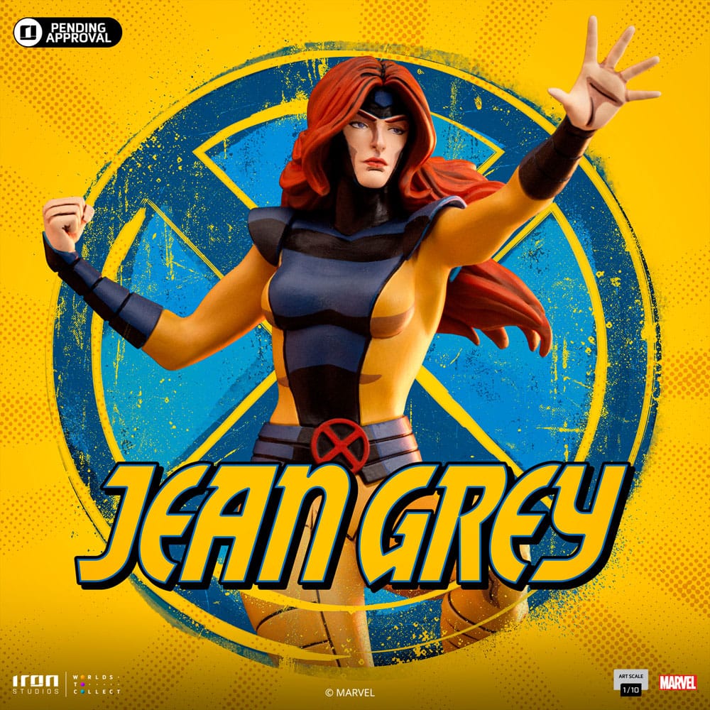 Statuette Jean Grey 20 cm, vue d'ensemble avec socle