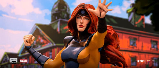 Jean Grey Marvel, gros plan sur la texture de la résine