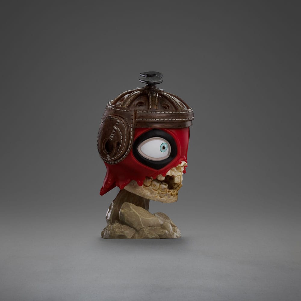 Vue arrière des figurines Deadpool et Wolverine, détails des tenues