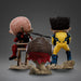 Figurines Deadpool et Wolverine Mini Co. Unmasked, vue de dessus