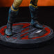 Détail des griffes de Wolverine et du costume de Deadpool sur la statuette 1/10