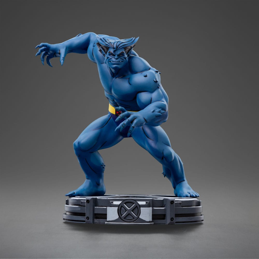 Statuette Marvel Beast avec son socle rocheux thématique