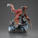 Statuette Jurassic World Dominion Iron Studios sur son socle, angle frontal