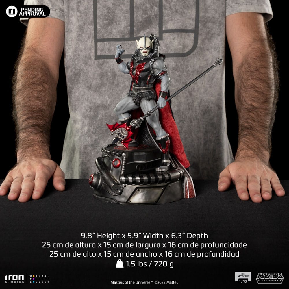 Socle détaillé de la statuette Hordak Masters of the Universe