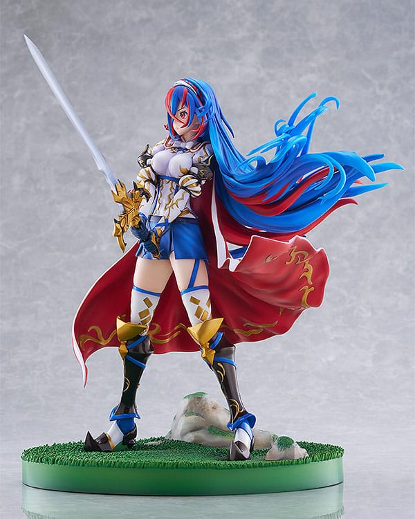 Statuette Alear de Fire Emblem, vue rapprochée des mains et des accessoires.