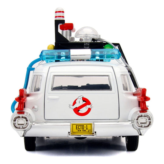 Arrière de la réplique ECTO-1 Ghostbusters 1/24 avec logo
