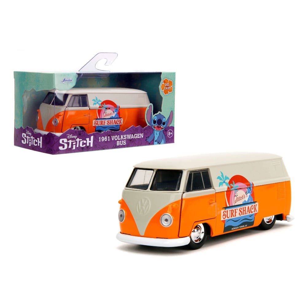 Réplique die-cast Jada Toys du Combi VW de Stitch à l'échelle 1/32