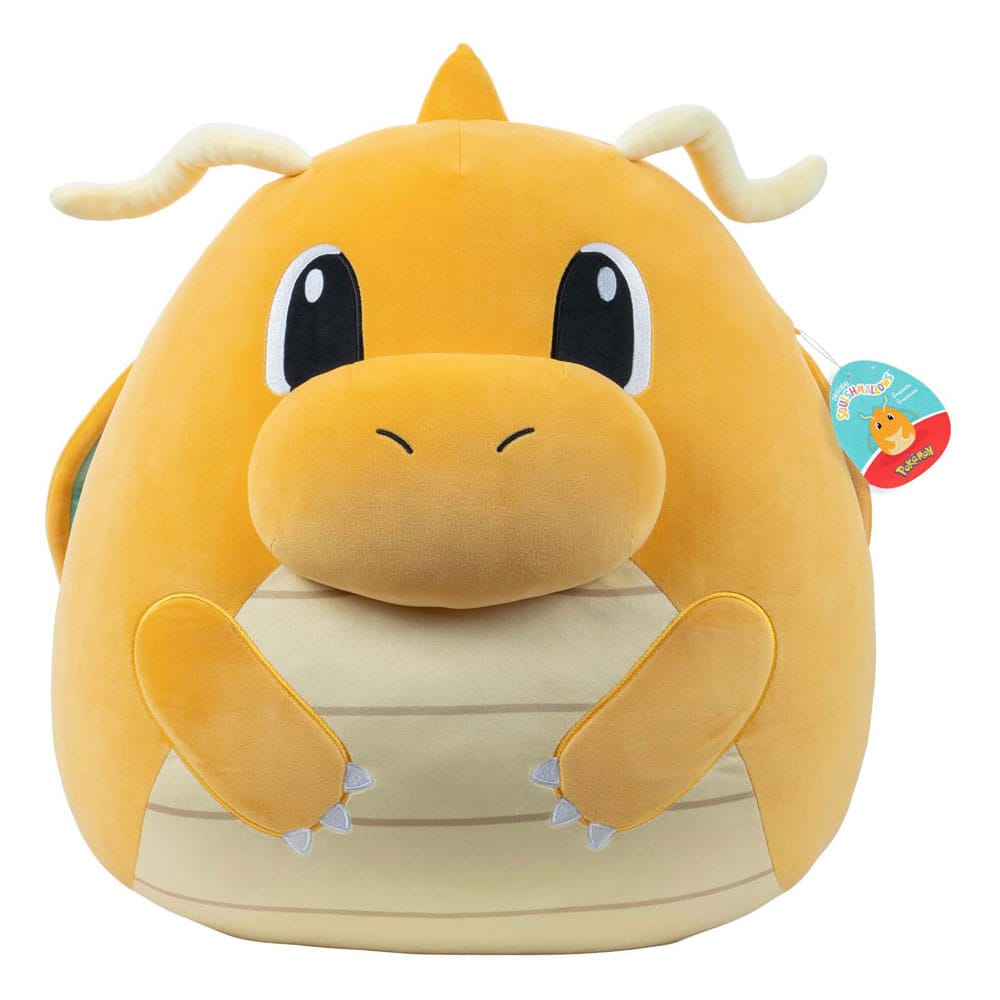 Peluche Squishmallow Jumbo Dracolosse Pokémon 50 cm vue de face